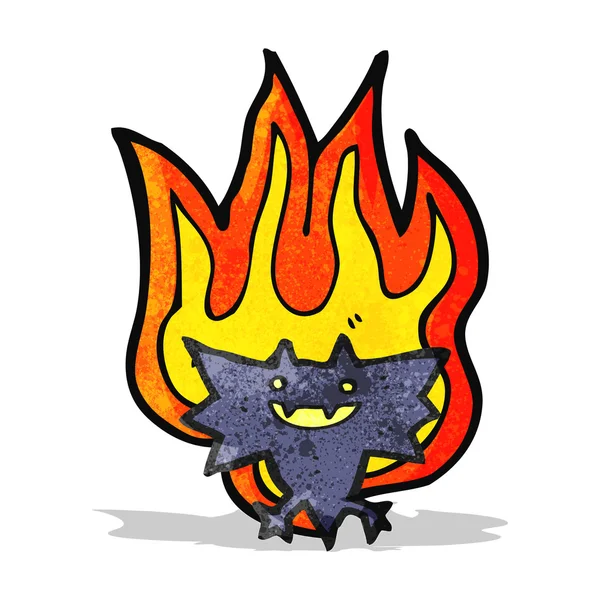 Spettrale halloween pipistrello cartone animato — Vettoriale Stock