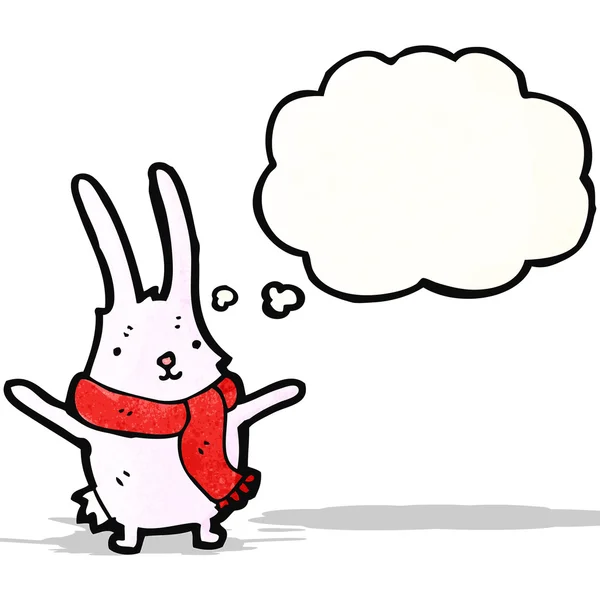 Conejo rosa de dibujos animados — Vector de stock