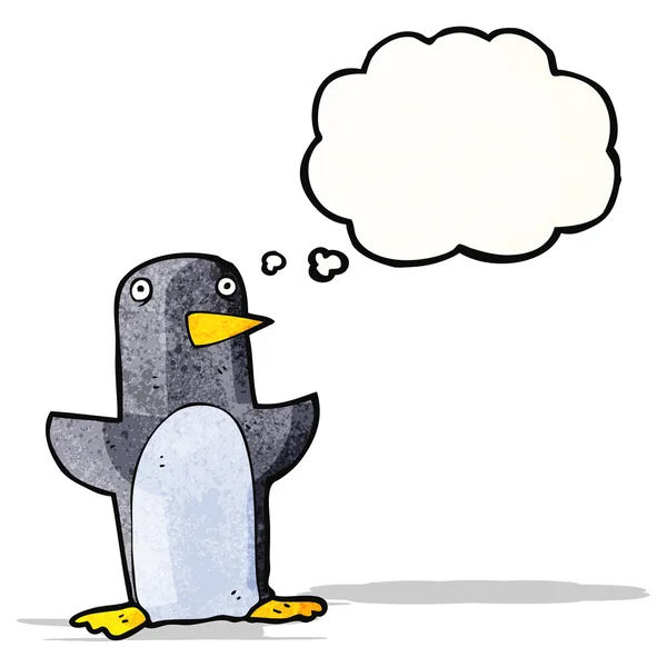 Komik karikatür penguen — Stok Vektör