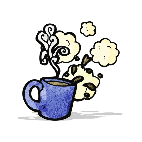 Ζεστός καφές στον ατμό — Διανυσματικό Αρχείο