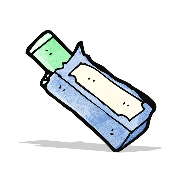 Chewing-gum paquet dessin animé — Image vectorielle