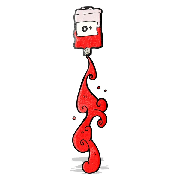 Cartoon bloed tas — Stockvector
