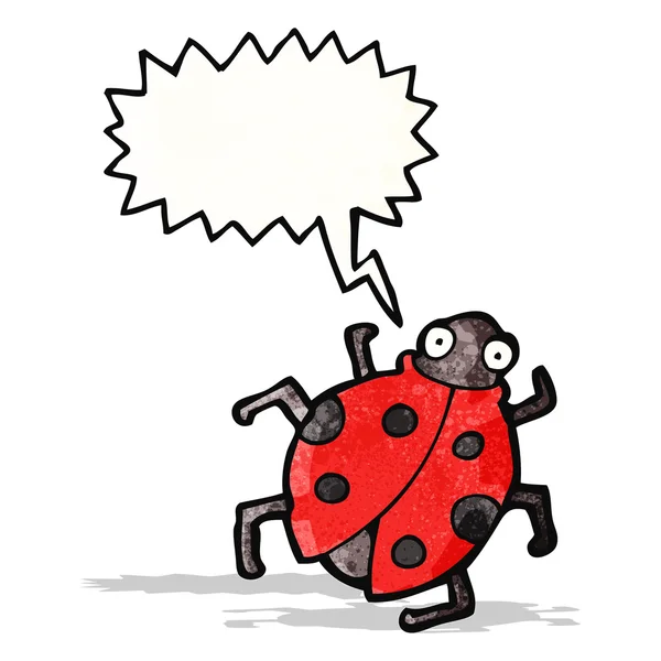 Coccinella del fumetto — Vettoriale Stock