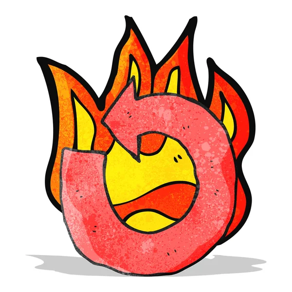 Flamejante flecha desenhos animados — Vetor de Stock