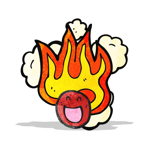 Burning face symbol — Stock Vector
