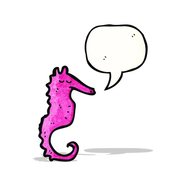 Karikatur rosa Seepferdchen — Stockvektor