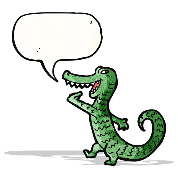 Desenho animado crocodilo sorridente — Vetor de Stock