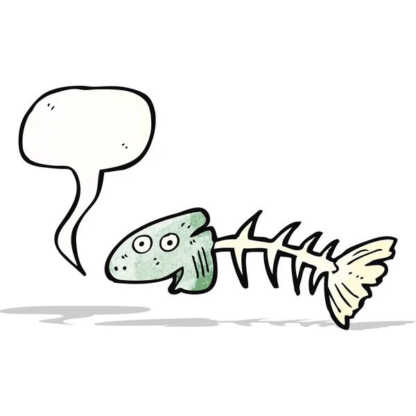 Fisk ben cartoon — Stock vektor