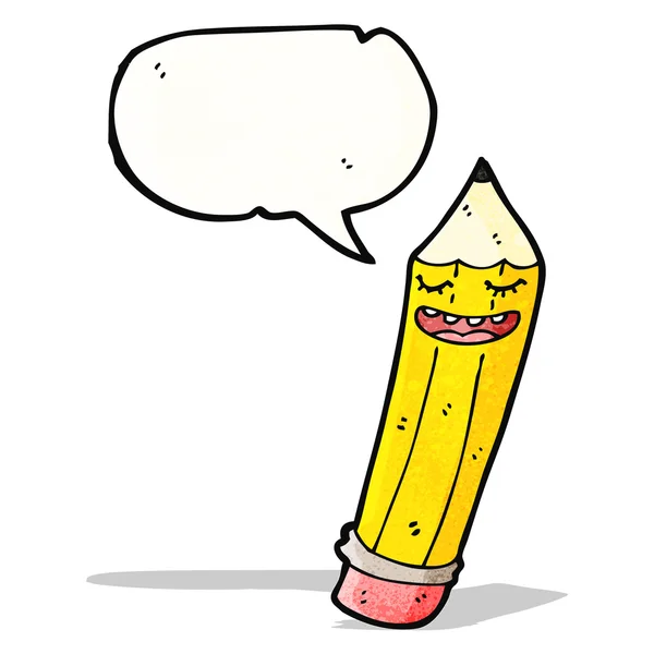 Talking pencil cartoon character — Stock Vector