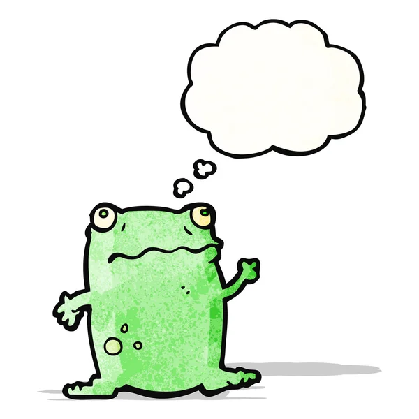 Waving frog cartoon — Stock Vector