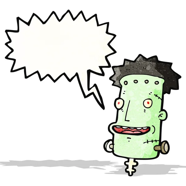Cabeza de monstruo de dibujos animados de Frankenstein — Archivo Imágenes Vectoriales