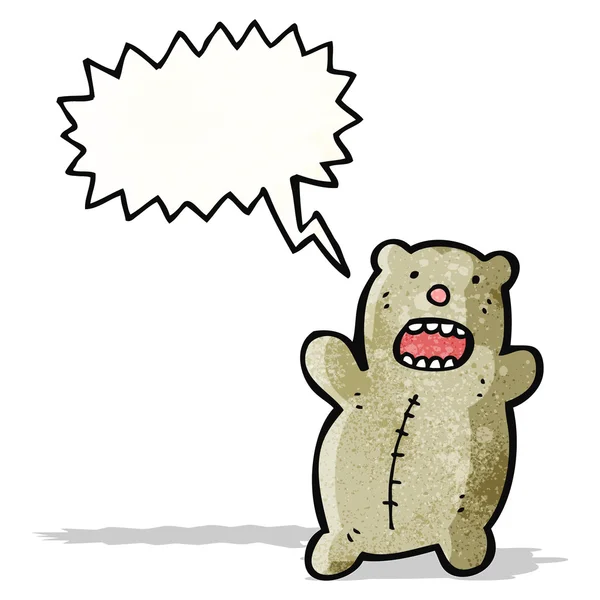 Cute cartoon teddybeer schreeuwen — Stockvector