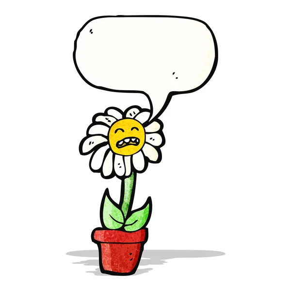 Dessin animé parlant fleur — Image vectorielle