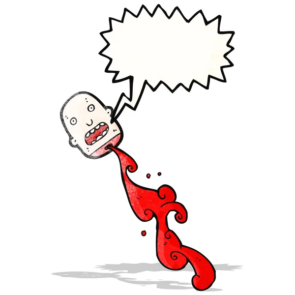 Cartoon gross severed head — Stock Vector