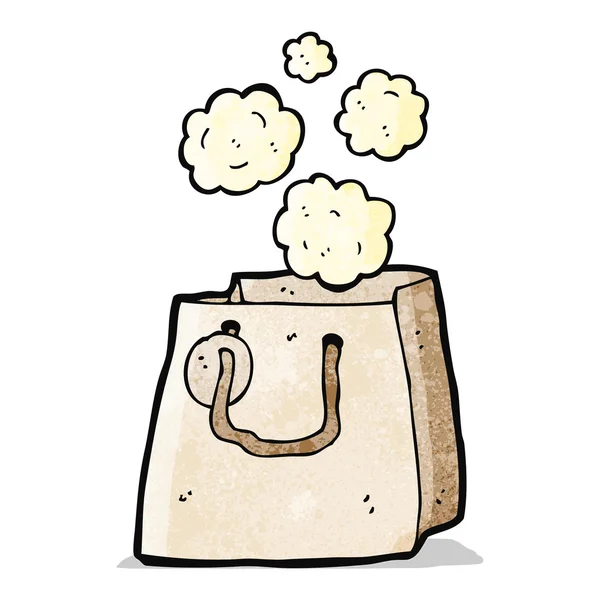 Bolsa de papel de dibujos animados — Vector de stock