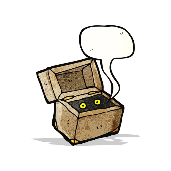 Monster in Box Cartoon — Stockvektor