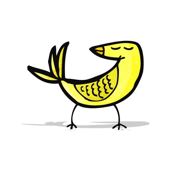 Dibujos animados pájaro amarillo — Archivo Imágenes Vectoriales