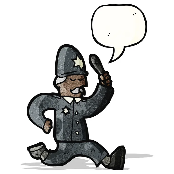 Cartoon policeman speech bubble — Stock Vector