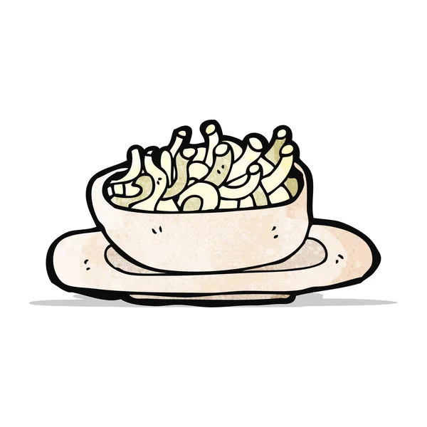 Tekenfilm noodle bowl — Stockvector