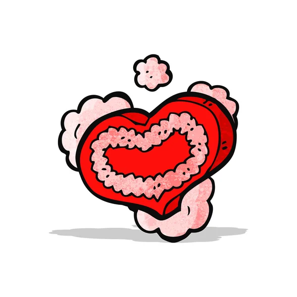 Corazón símbolo de dibujos animados — Vector de stock