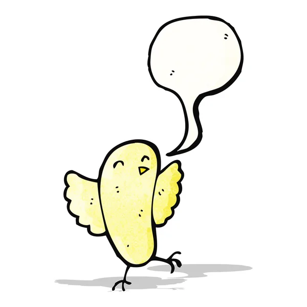 Мультяшний птах з мовною бульбашкою — стоковий вектор