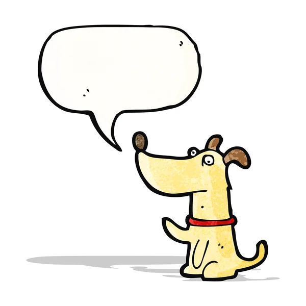 Cartoon hondje met spraakbel — Stockvector