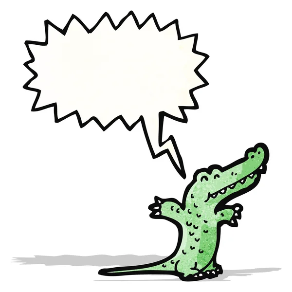 Little cartoon crocodile — Stock Vector