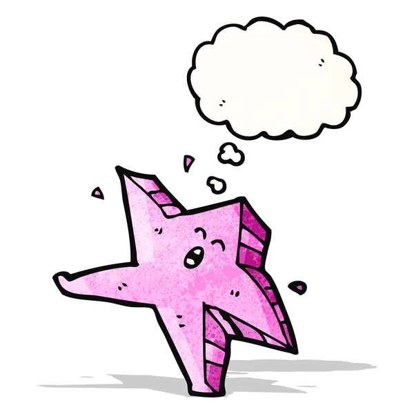 卡通粉红色的海星 — 图库矢量图片