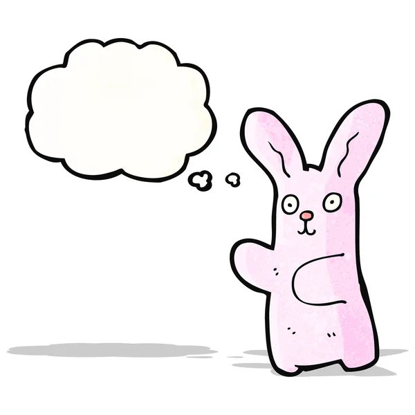 Kreslený růžový králík — Stockový vektor