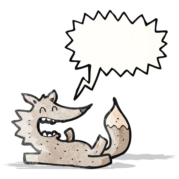Laughing wolf cartoon — Stock vektor