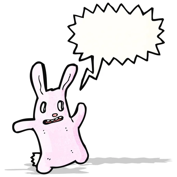 Fou fantasmagorique lapin dessin animé lapin — Image vectorielle