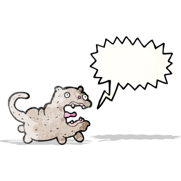 Gato con el habla de dibujos animados burbuja — Vector de stock