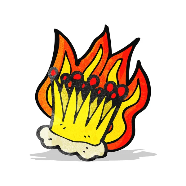 Flaming kroon cartoon — Stockvector