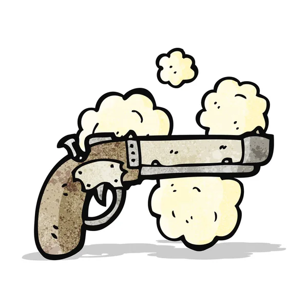 Vieja pistola de dibujos animados — Vector de stock