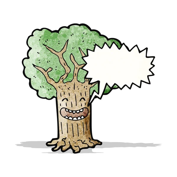 Personaje de dibujos animados árbol — Vector de stock