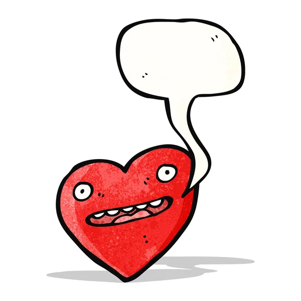 Щасливий символ мультфільму серця — стоковий вектор