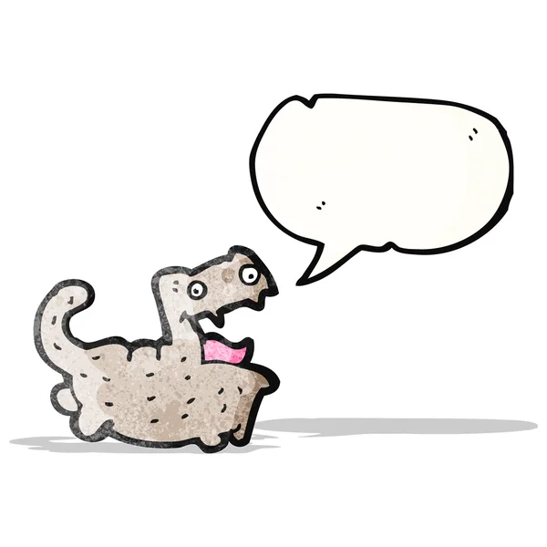 Gato con el habla de dibujos animados burbuja — Vector de stock