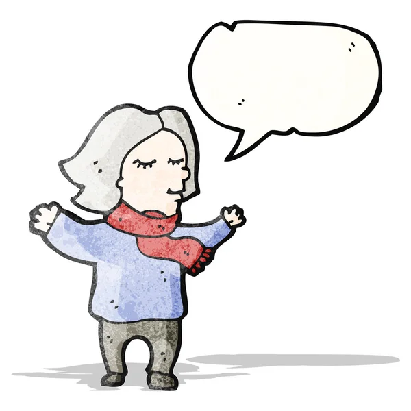 Femme d'âge moyen dessin animé — Image vectorielle