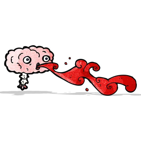 Dessin animé brut cerveau dessin animé — Image vectorielle