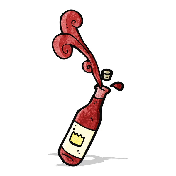 Kırmızı şarap karikatür — Stok Vektör