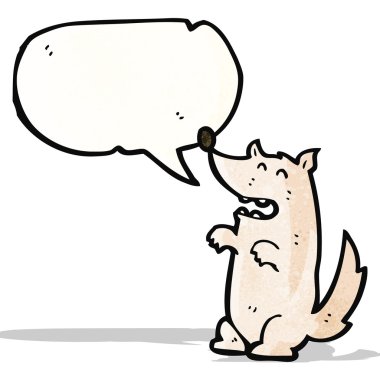 Konuşma baloncuklu çizgi film kurdu.