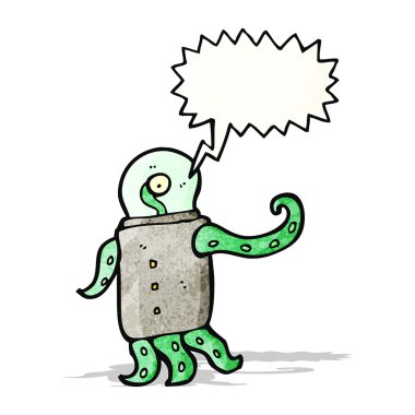 karikatür bağırarak uzaylı