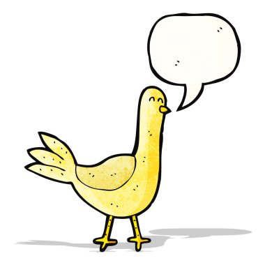 karikatür güvercin ile konuşma balonu