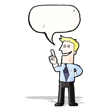 Harika bir fikir ile karikatür işadamı