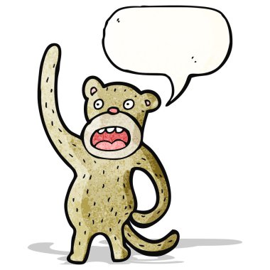 Crazy karikatür maymun