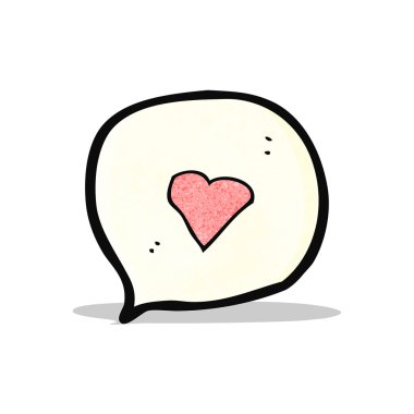 çizgi film aşk kalp konuşma balonu