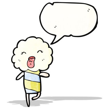 sevimli küçük bulut baş canavar