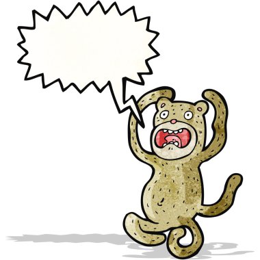 Crazy karikatür maymun