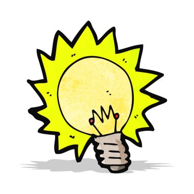 çizgi film parlayan ampulü