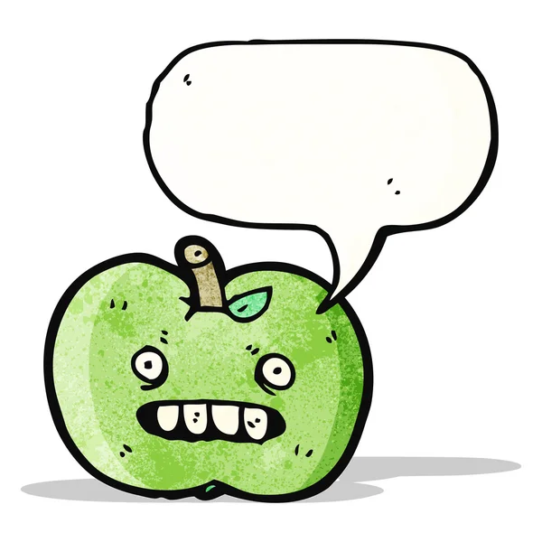 Desenho animado maçã feia — Vetor de Stock